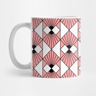 Art Deco Pattern no 91 - Pink - Geometric Motifs Mug